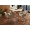 Krzesło obrotowe PAPILLON 83 cm 180 stopni beżowe szare
