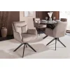 Krzesło obrotowe PROMETHEUS 88 cm 180 stopni welwet taupe