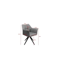 Krzesło obrotowe THINKTANK 82 cm szare