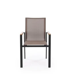 Krzesło ogrodowe FIERRO 88 cm czarny brązowy