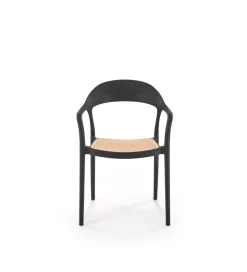 Krzesło ogrodowe K530 80 cm czarne naturalne