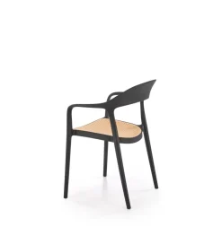 Krzesło ogrodowe K530 80 cm czarne naturalne