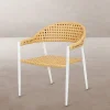Krzesło ogrodowe NIVA 80 cm białe naturalne