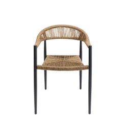 Krzesło ogrodowe PALMA 78 cm czarne naturalne