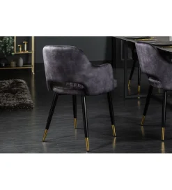 Krzesło Paris Velvet Szare