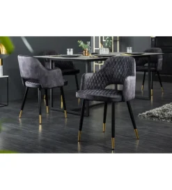 Krzesło Paris Velvet Szare