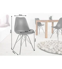 Krzesło Rufo Scandinavia retro czarne