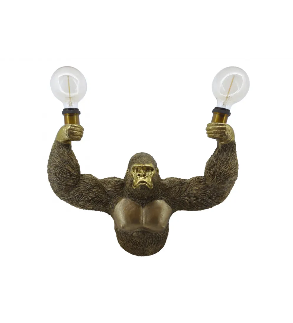 Lampa ścienna KING APE 50 cm złota