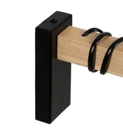 Lampa ścienna VITES 52 cm czarna naturalna