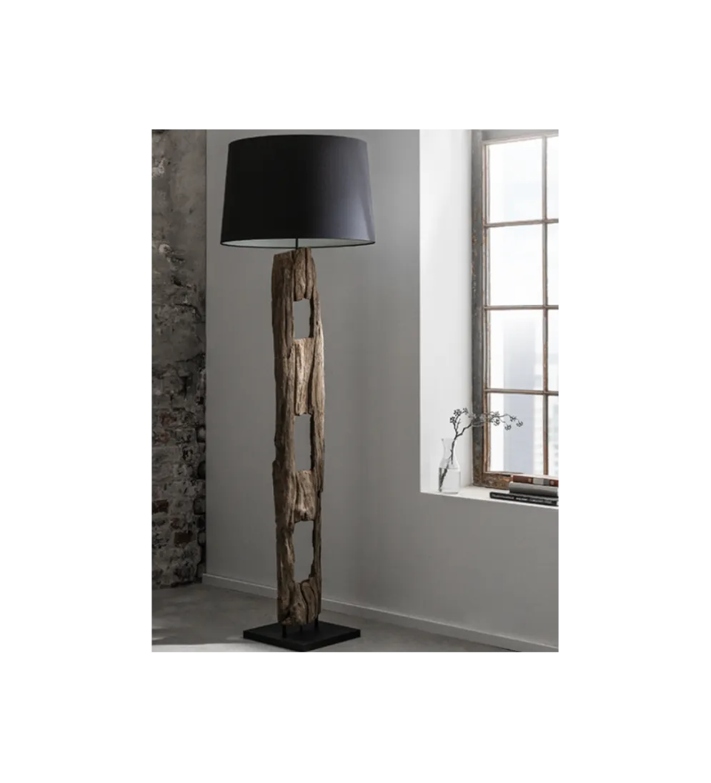 Lampa podłogowa BARRACUDA 177 cm czarna