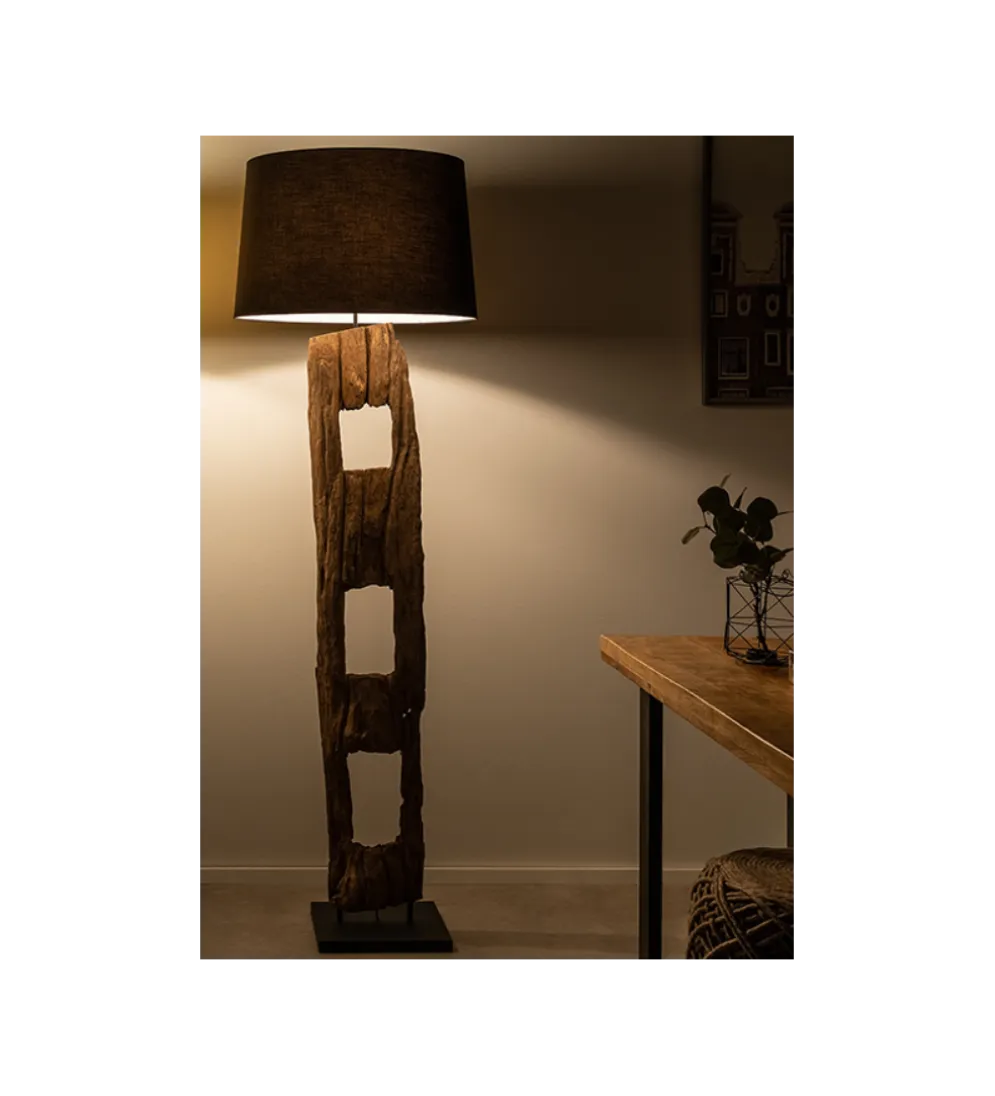 Lampa podłogowa BARRACUDA 177 cm czarna