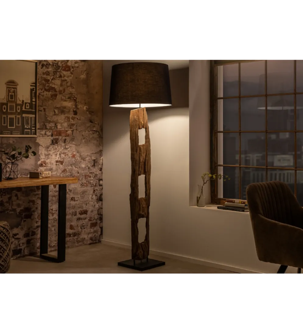 Lampa podłogowa BARRACUDA 177 cm czarna