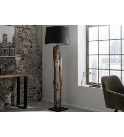 Lampa podłogowa BARRACUDA 177 cm czarna