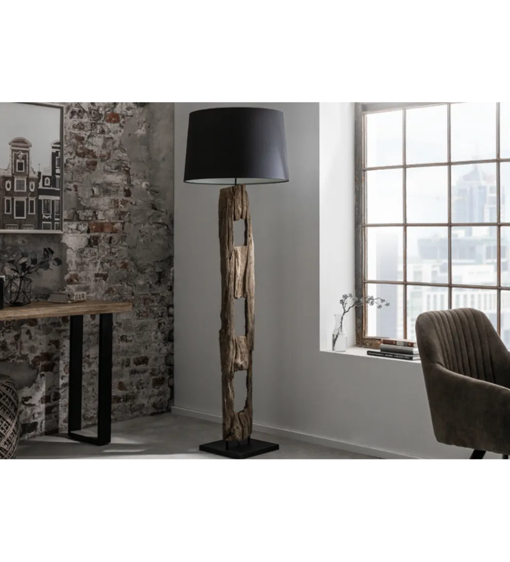 Lampa podłogowa BARRACUDA 177 cm czarna