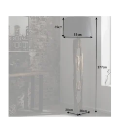 Lampa podłogowa BARRACUDA 177 cm czarna