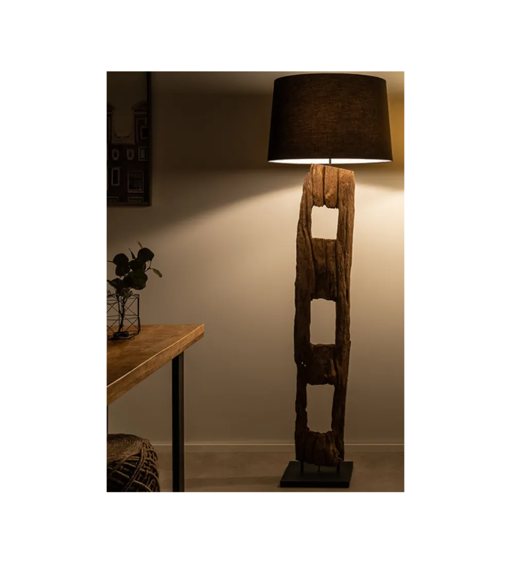 Lampa podłogowa BARRACUDA 177 cm czarna