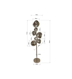 Lampa podłogowa BURBUJA 168 cm srebrna