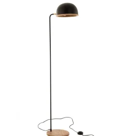 Lampa podłogowa EVY 130 cm czarna naturalna