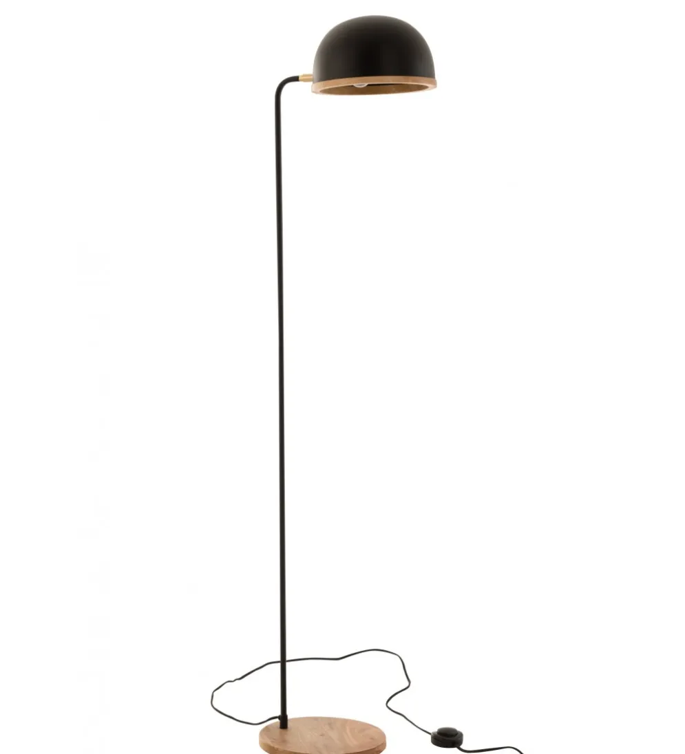 Lampa podłogowa EVY 130 cm czarna naturalna