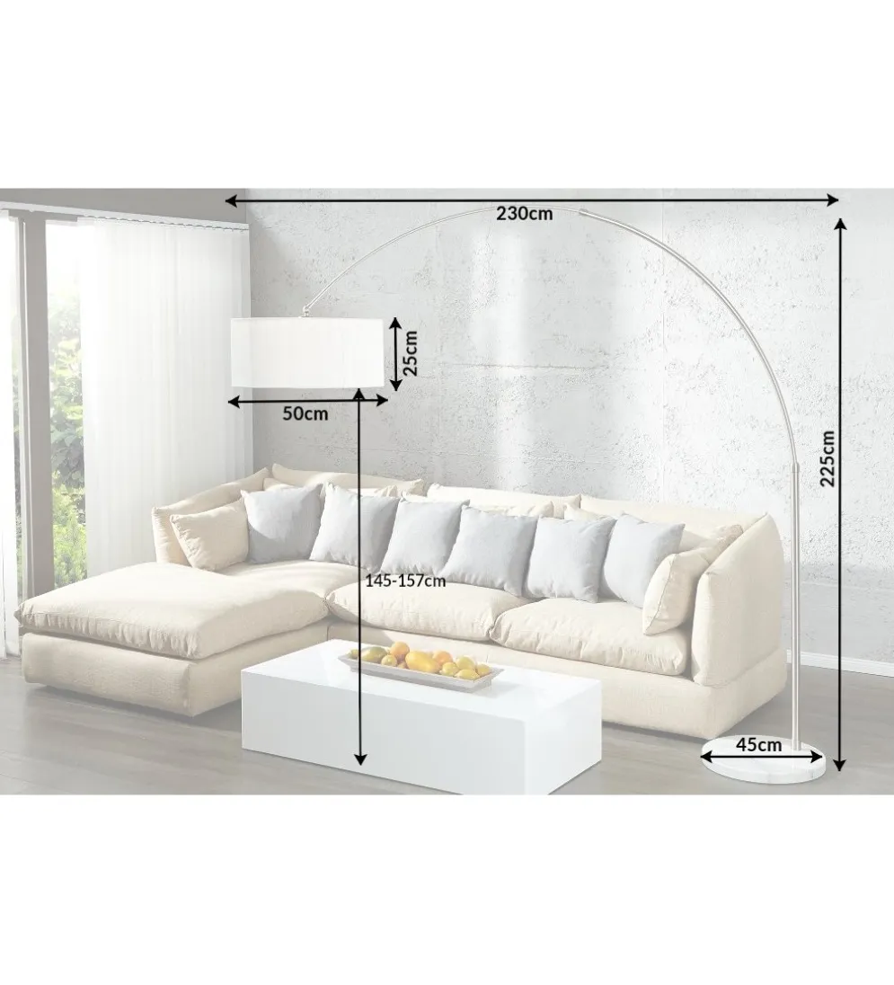 Lampa Podłogowa Extenso biała