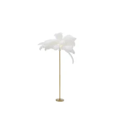Lampa podłogowa FEATHER PALM 165 Cm Pióra biała