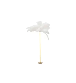 Lampa podłogowa FEATHER PALM 165 Cm Pióra biała