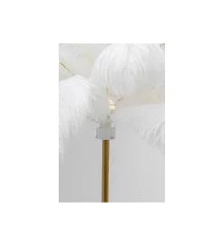 Lampa podłogowa FEATHER PALM 165 Cm Pióra biała