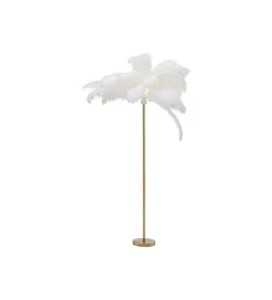 Lampa podłogowa FEATHER PALM 165 Cm Pióra biała
