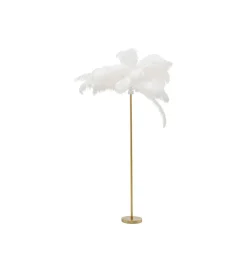 Lampa podłogowa FEATHER PALM 165 Cm Pióra biała