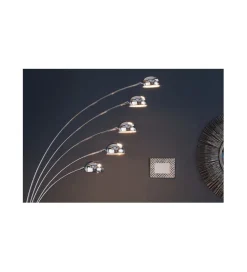 Lampa podłogowa Five chrom 200 cm srebrna