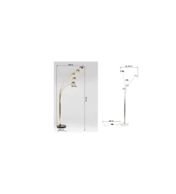 Lampa podłogowa FIVE FINGERS 215 cm złota