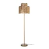 Lampa podłogowa KORGAL 152 cm naturalna złota
