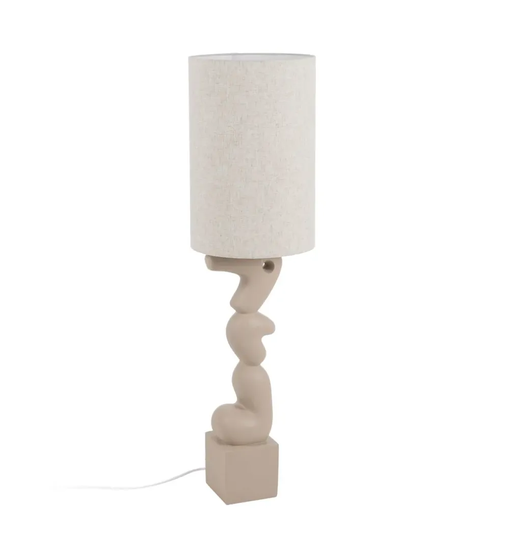 Lampa podłogowa LEKATU 128 cm kremowa