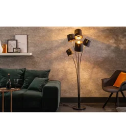 Lampa podłogowa Levels 178 cm czarno złota