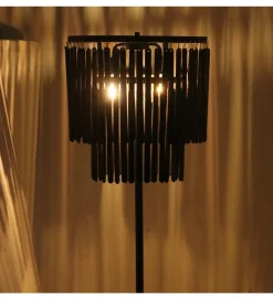 Lampa podłogowa LUTER 148 cm czarna