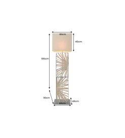 Lampa podłogowa OMAR 165 cm beżowa