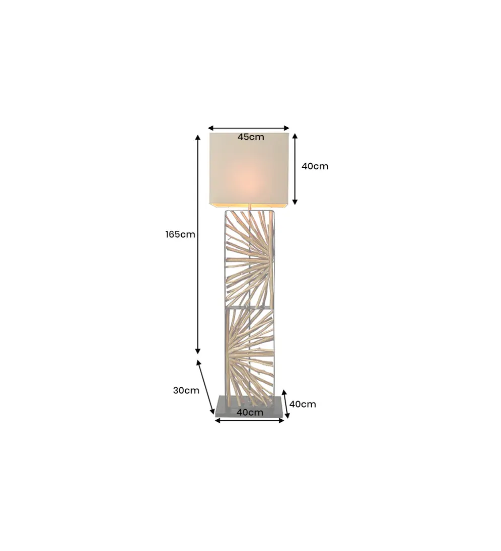 Lampa podłogowa OMAR 165 cm beżowa
