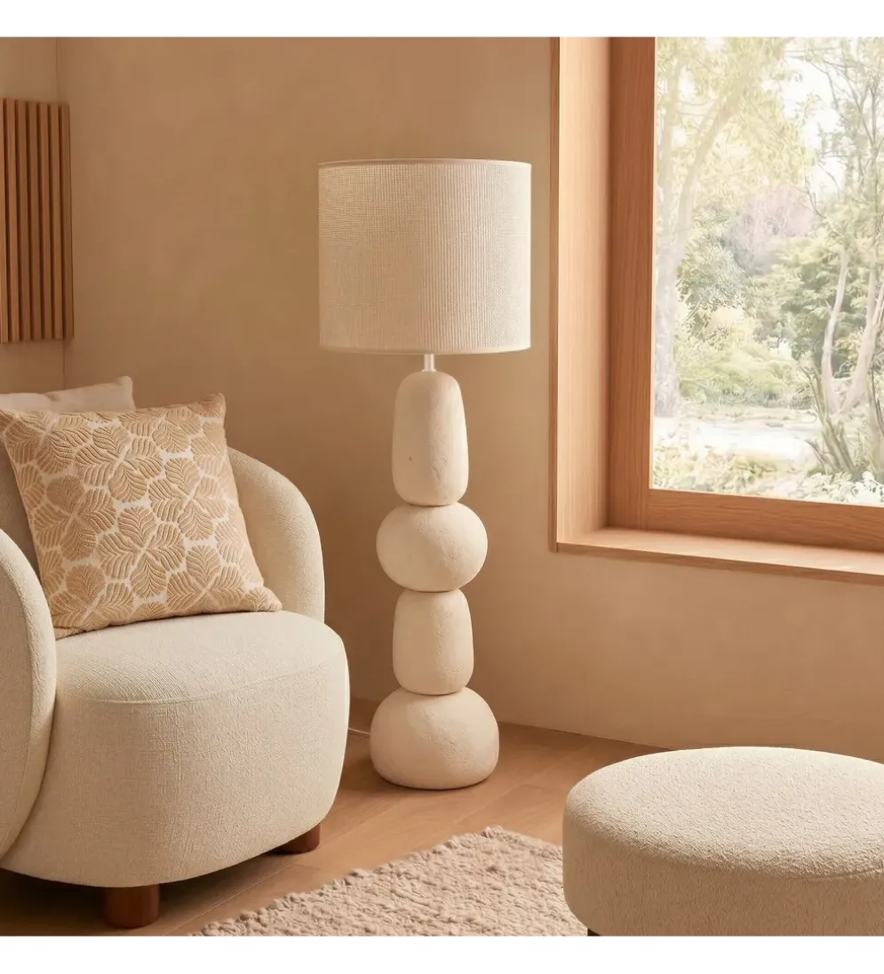 Lampa podłogowa OTAMENK 105 cm kremowa