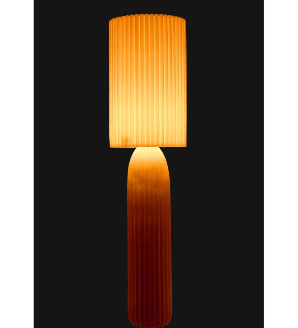 Lampa podłogowa RUTH 91 cm ceramika karmelowa