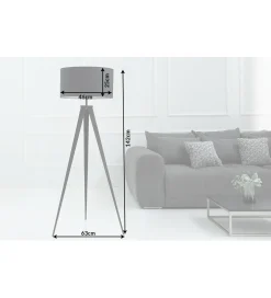 Lampa podłogowa Tripod czarna