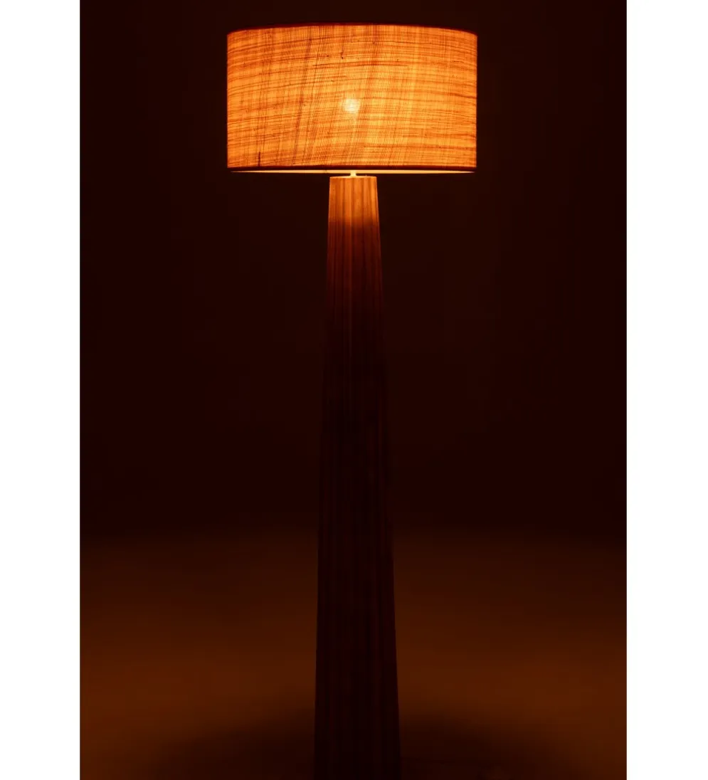 Lampa podłogowa UMBRELLA 157 cm drewno ailantus naturalna