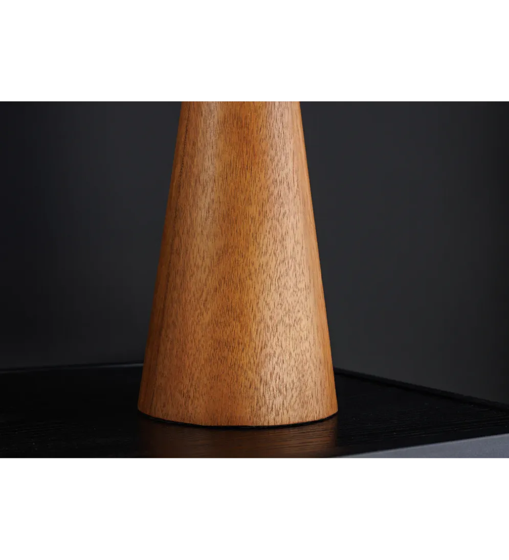 Lampa stołowa ALVA 36 cm drewno akacja