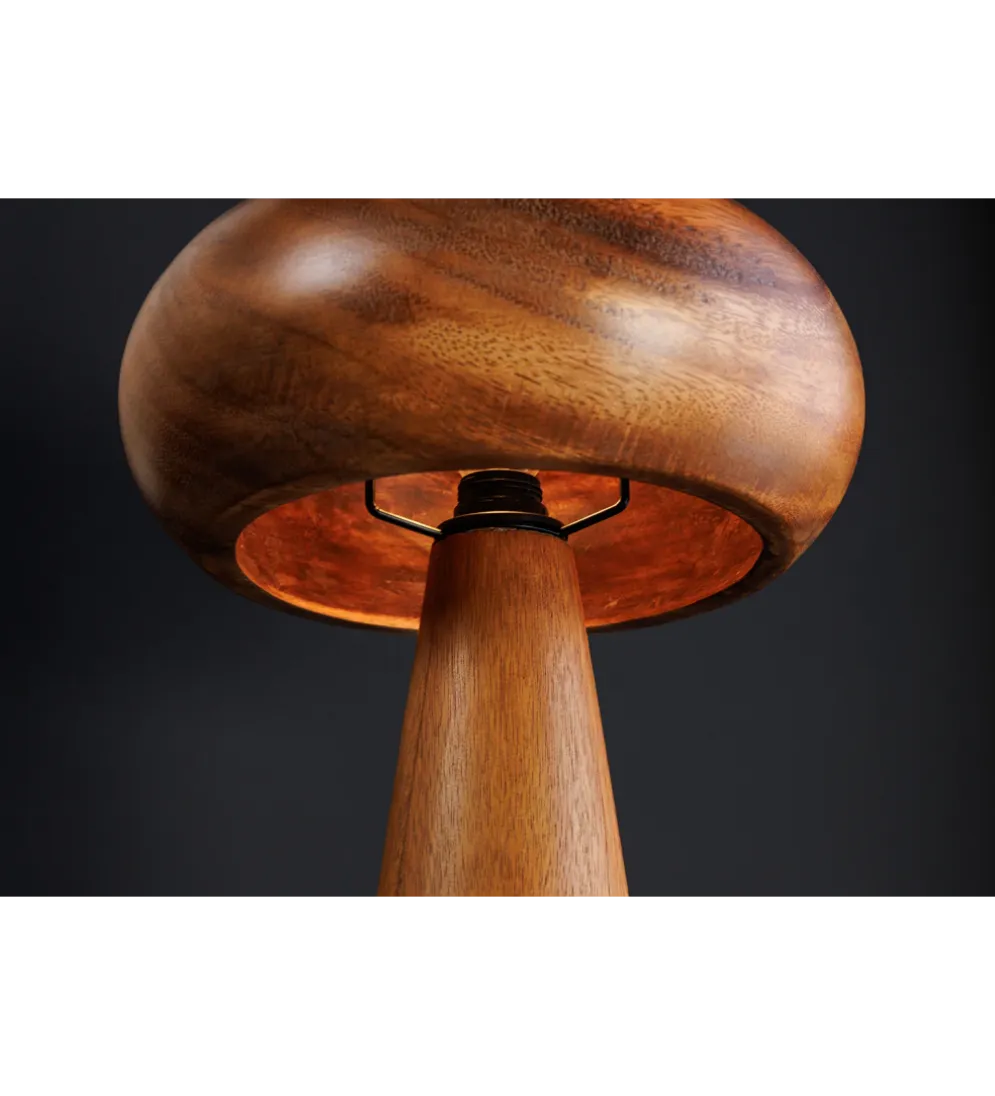 Lampa stołowa ALVA 36 cm drewno akacja