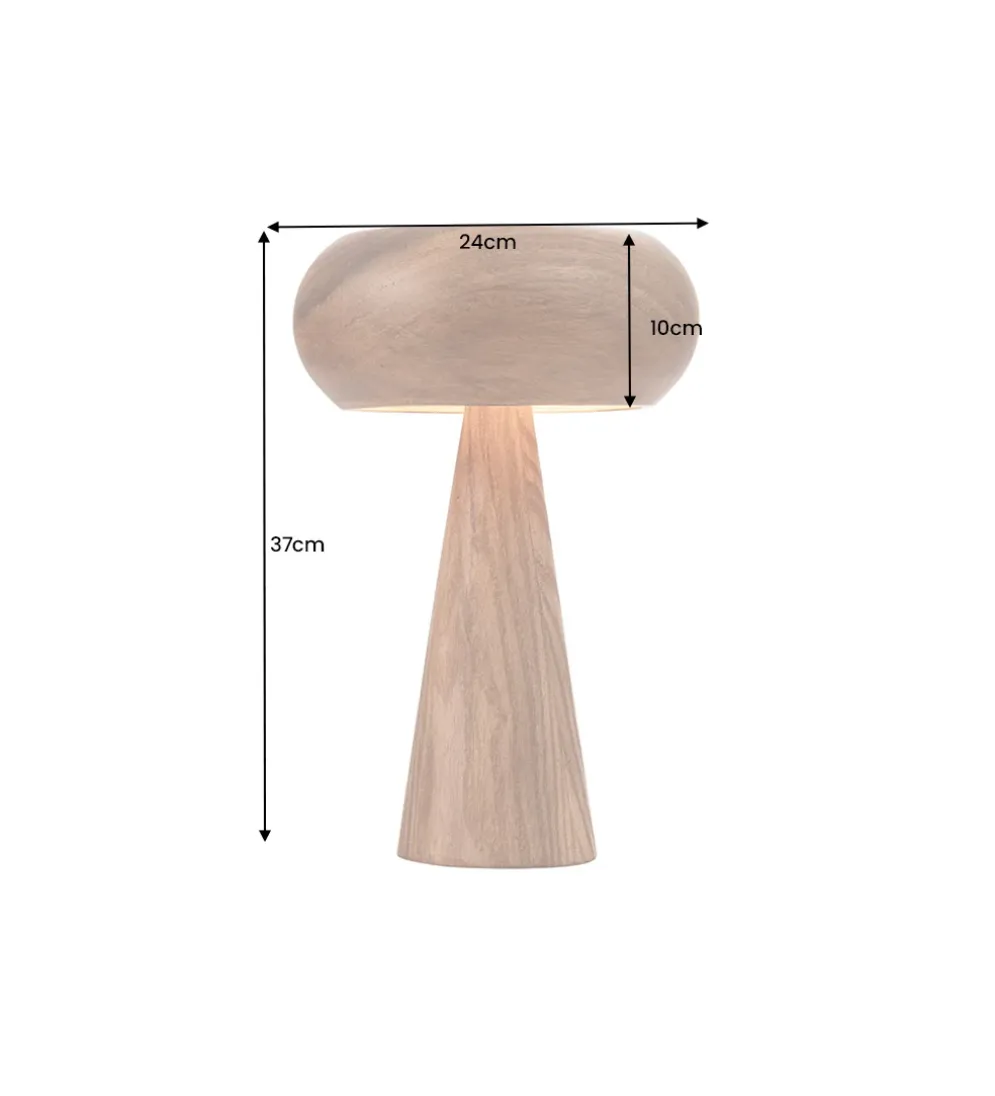 Lampa stołowa ALVA 36 cm drewno akacja