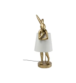 Lampa stołowa ANIMAL RABBIT 88 cm złoto biała