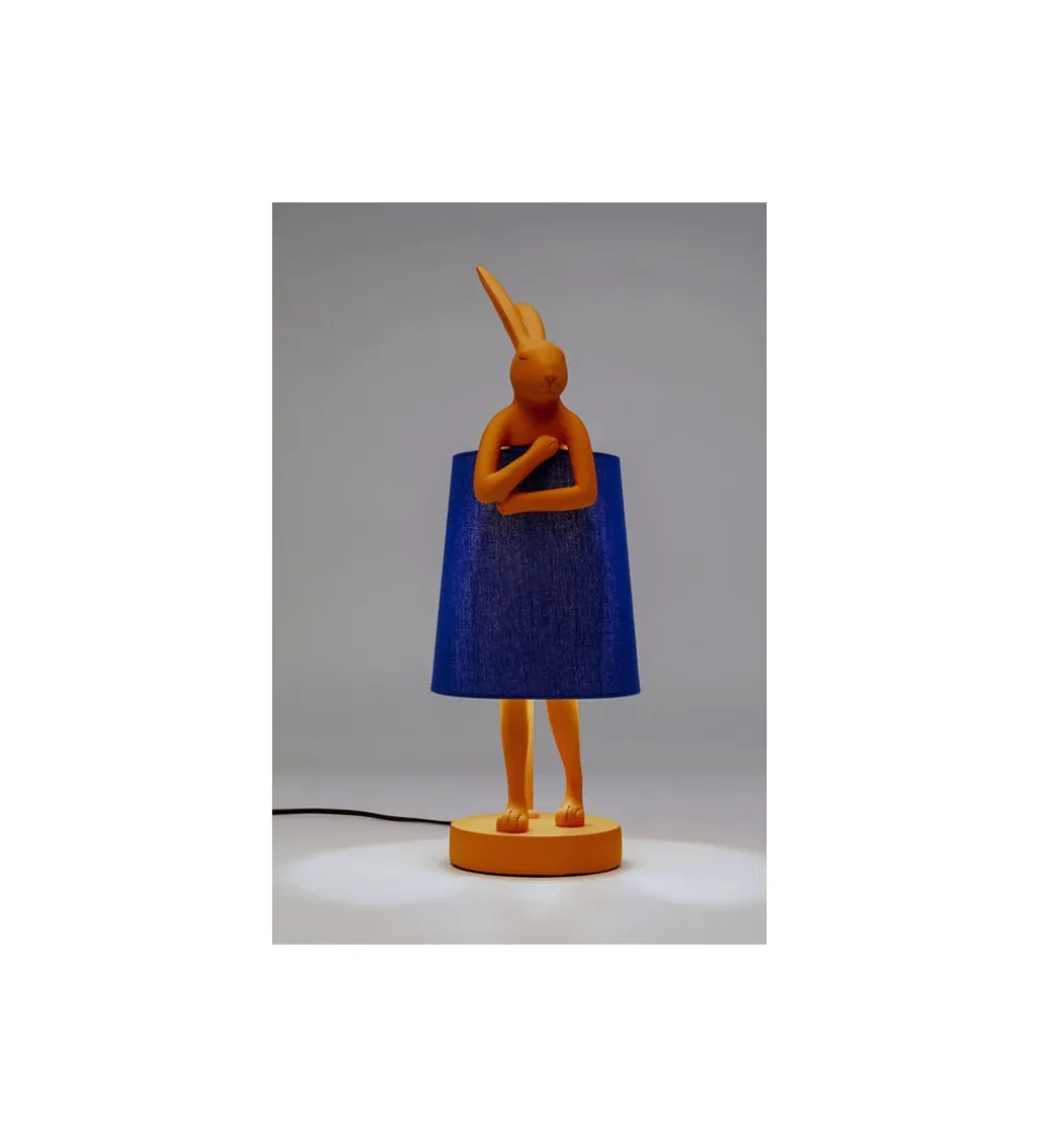 Lampa stołowa ANIMAL RABBIT 50 cm pomarańczowo niebieska