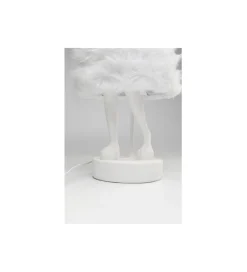 Lampa stołowa ANIMAL RABBIT FUR 68 cm srebrno biała