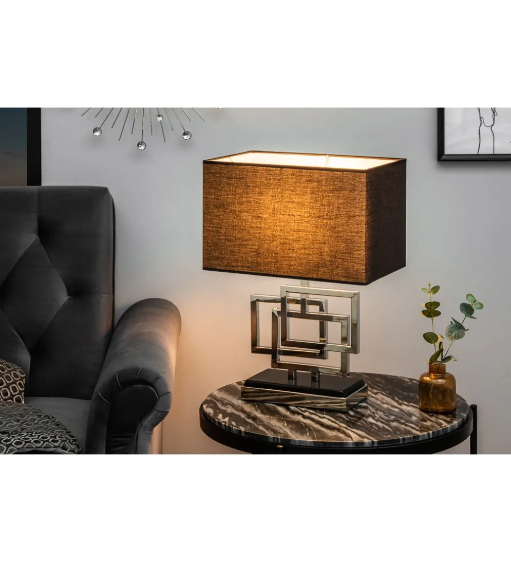 Lampa stołowa ARIZONA 56 cm srebrna