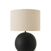 Lampa stołowa BALLE 62 cm czarna ceramika