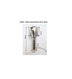 Lampa stołowa BOLLIE 33 cm czerwona